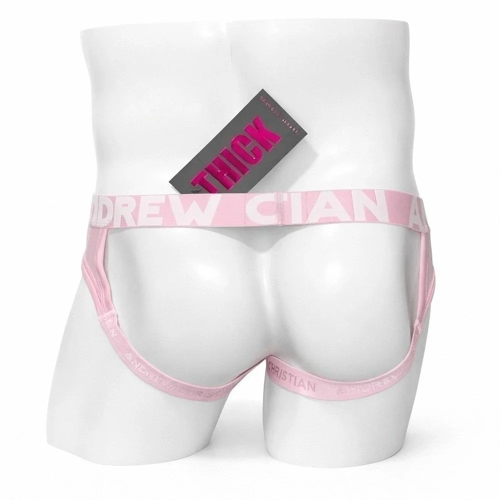 Andrew Christian Large (35-38) THICK‎ Jock Pink Almost Naked Cotton 93329 NWT
